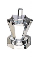 Elegant Crystal Dreidel with Stand