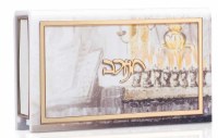 Lucite Chanukah Match Box Hand Painted Artwork Gold 3" x 5"