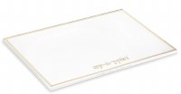 Lucite Menorah Tray Classic Style Gold 11" x 16"