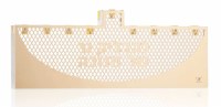 Lucite Menorah Laser Cut Design Gold 13.5"