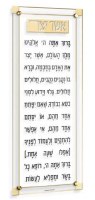 Floating Lucite Asher Yatzar Wall Hanging Hebrew Classic 2.0 Design Ari Gold 6" x 14"