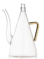 Glass Oil Jug Gold 7.5"