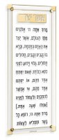 Floating Lucite Asher Yatzar Wall Hanging Hebrew Classic 2.0 Design Gold 6" x 14"