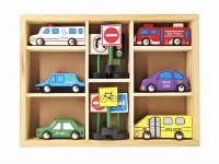 Wooden Mitzvah Vehicle and Traffic Sign 12 Piece Set