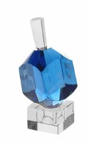 Crystal Dreidel Nugget with Stand Blue