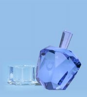 Crystal Dreidel Diamond Solitaire Shaped with Stand Blue