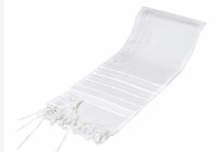 Tallis Tashbetz Wool Size 70 White Stripes Meyuchad Tzitzis 75" x 72"