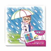 Color In Paint By Color Raindrop Canvas 9"
