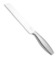 Stainless Steel Challah Knife Non Serrated Blade Matte Silver Handle 12"