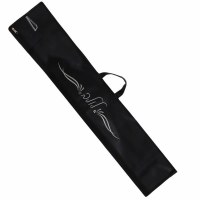 Faux Leather Lulav Holder Embroidered Design Stone Accent Black 48.5"