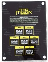 Vinyl Sukkah Poster Ushpizin Brick Design Black Gold 12" x 16"