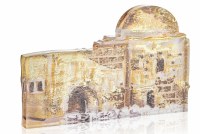Lucite Kever Rochel Sculpture Gold 10"