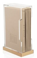 Lucite Book Holder Gold Base 5 x 8