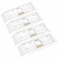 Lucite Raised Simanim Tray Classic 2.0 Design Hebrew Gold 4 Pack 11" x 4"