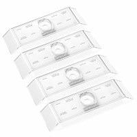 Lucite Raised Simanim Tray Classic 2.0 Design Hebrew Silver 4 Pack 11" x 4"