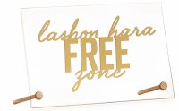 Lucite Tabletop Plaque Lashon Hara Free Zone Basic Design Gold