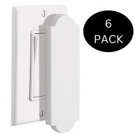 Flat Decora Magnet Switch Cover White 6 Pack