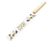 Faux Leather Knife Blade Cover Ornate Garden Design Gold 10.8"