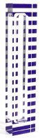 Lucite Mezuzah Case Stripe Design Purple 15cm