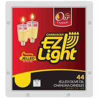 Chanukah Ohr Candles Jelled Prefilled Olive Oil Vials Mini Size 45 Minutes Burntime 44 Count