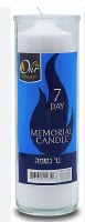 Ohr Candles 7 Day Memorial Candle Paraffin Wax in Glass Cup