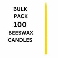 Additional picture of Medium Beeswax Shamosh Candle Bulk Pack 100 Pieces