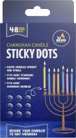 Chanukah Candle Sticky Dots Small Size 48 Count