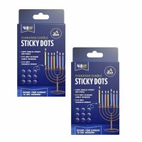Chanukah Candle Sticky Dots Small Size 48 Count 2 Pack
