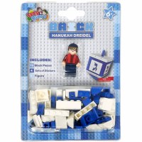 Brick Hanukah Dreidel Kit with Mentchie Blue White