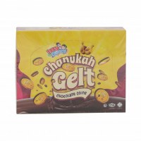 Parve Chocolate Chanukah Gelt in Net Bag Silver Wrapper 24 Count