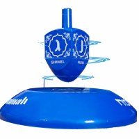 Floating Dreidel Round Disc Blue