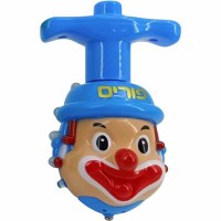 Spinning Purim Clown 4.5" Assorted Colors Single Piece