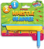 Plastic Purim Whistle Gragger 2 in 1 Noisemaker