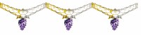 Garland 5" 6 Section Gold & Silver Purple Grape #13