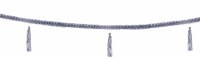 Heavy Tinsel Chain with Tassle Silver Color Sukkah Decoration