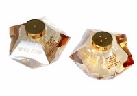 Crystal Salt and Pepper Shaker Set Star Design Gold
