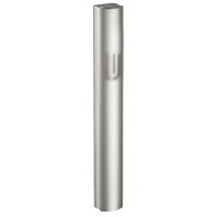 Aluminum Mezuzah Case Dotted Design Shin Accent Matte Silver 12cm