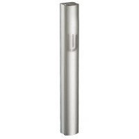 Aluminum Mezuzah Case Silver Semi Round Design with Silver Shin 15cm