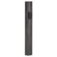 Aluminum Mezuzah Case Black Semi Round Design with Black Shin 12cm