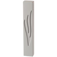 Additional picture of Polyresin Mezuzah Case Rectangle Shape Smooth Stone Look Gray 12cm
