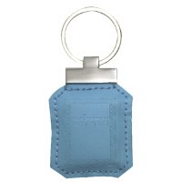 Keychain Faux Leather Pouch with Tehillim Light Blue