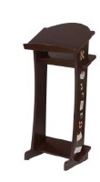 Modular Wooden Shtender For Children Alef Bais Print Mahogany 32"