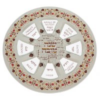 Glass Simanim Plate for Rosh Hashana Pomegranate Design 13.8"