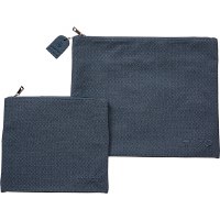 Tallis and Tefillin Bag Set Faux Leather Gray Burlap Design