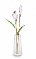 Additional picture of Crystal Pink Tulip in Vase 10"