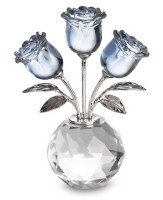 Crystal Miniature Tulip Plant Silver Flowers 4"