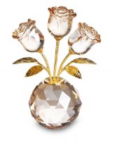 Crystal Miniature Tulip Plant Gold Flowers 4"