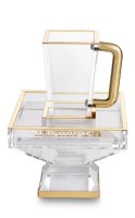 Additional picture of Lucite Mayim Achronim Set Square Design Gold Accent 7"