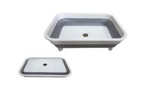 Plastic Sink Insert Collapsible Large Size White 16" x 22.5"
