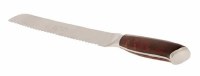 Challah Knife Steel Serrated Blade Designed Resin Handle Brown 14"